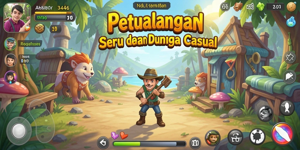 Menampilkan gameplay seru dan santai dalam 3446.