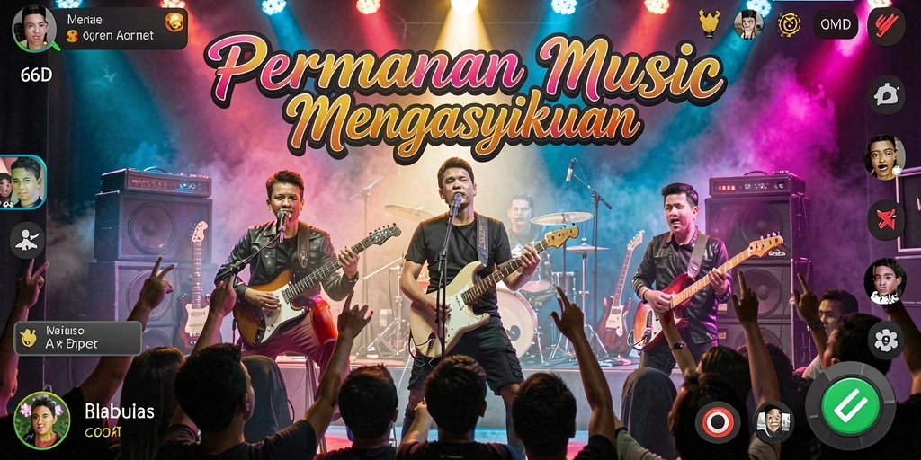Screenshot gameplay menampilkan pengalaman menyenangkan dalam bermain musik.