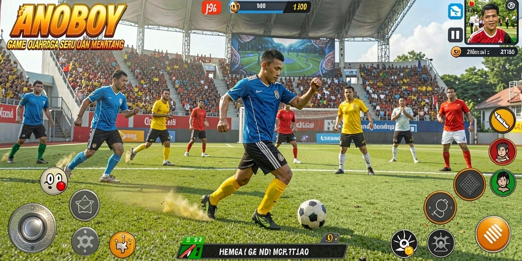 Tampilan gameplay ANOBOY yang seru dan menantang untuk semua pemain.