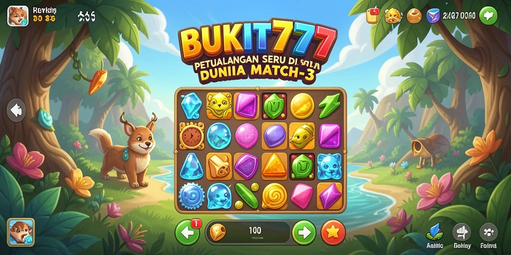 Tampilan seru gameplay BUKIT777 dengan kombinasi warna-warni.
