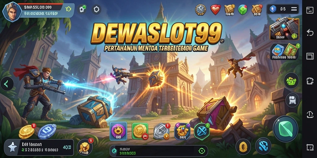 Tampilan gameplay DEWASLOT99 dalam aksi Tower Defense.