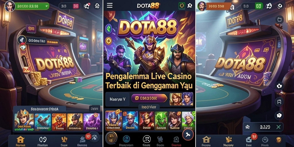 Screenshot DOTA88 menampilkan dealer langsung dan gameplay menarik.