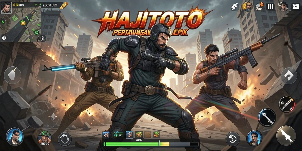 Tampilan gameplay seru HAJITOTO dengan aksi mendebarkan.