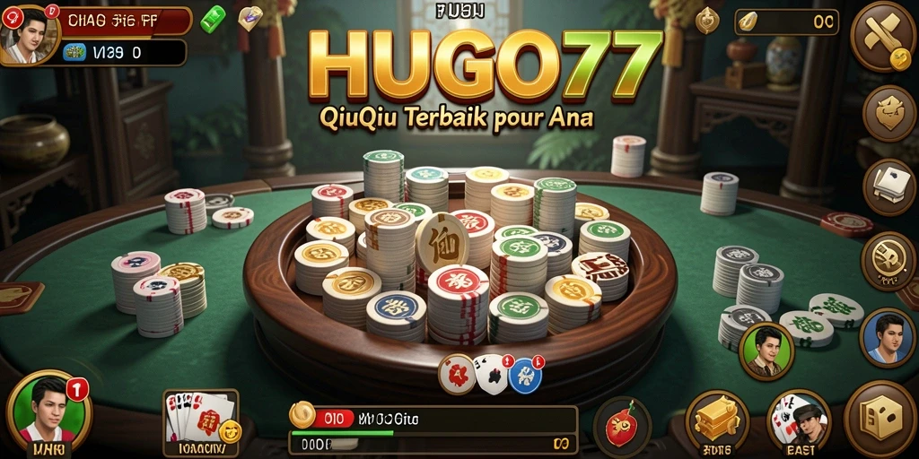 Tampilan menarik gameplay HUGO77 saat bermain QiuQiu.