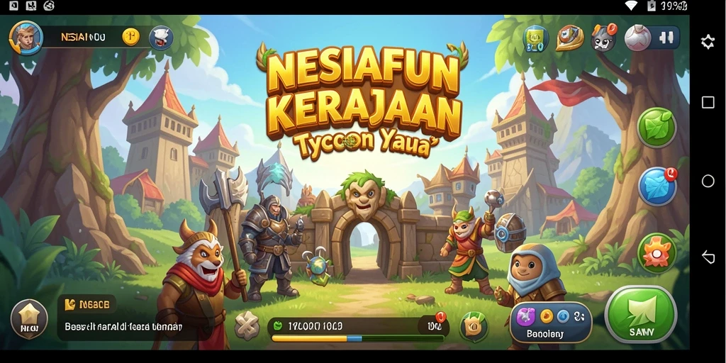 Screenshot gameplay NESIAFUN menunjukkan aktivitas mengelola bisnis yang menarik.