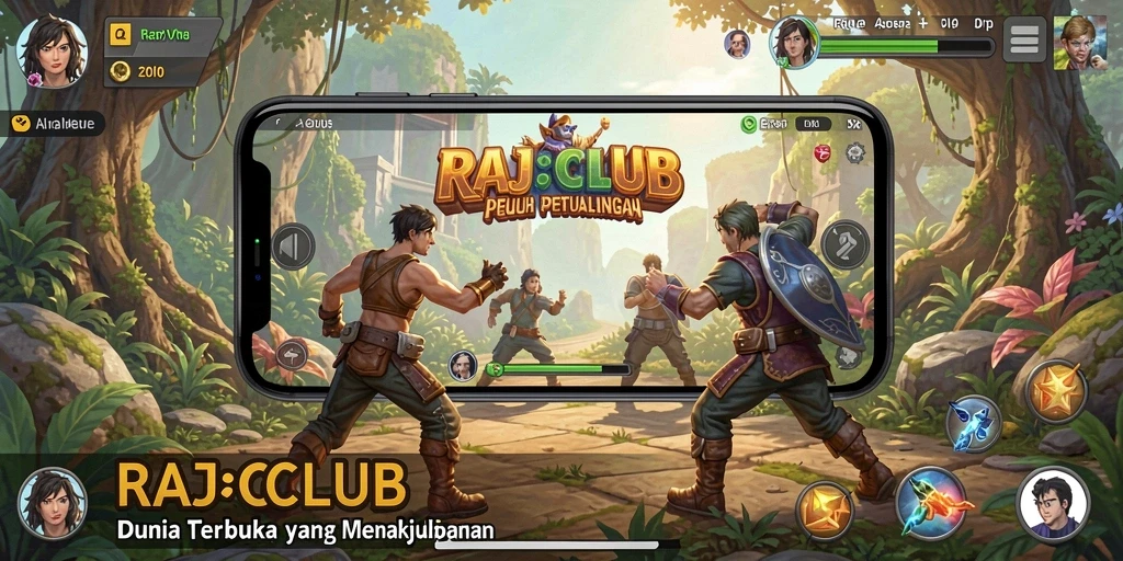 Tampilan gameplay RAJACLUB yang penuh eksplorasi Open World.