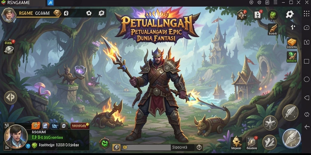 Tampilan gameplay RSNGAME yang menakjubkan dengan aksi pertarungan yang memikat.