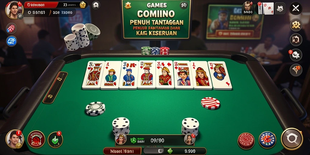 Tangkapan layar gameplay utama S80 menampilkan aksi seru permainan Domino.