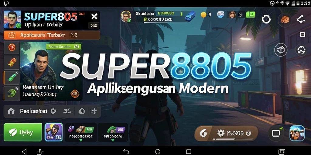 Tangkapan layar utama SUPER805 menampilkan antarmuka pengguna yang mudah dipahami.