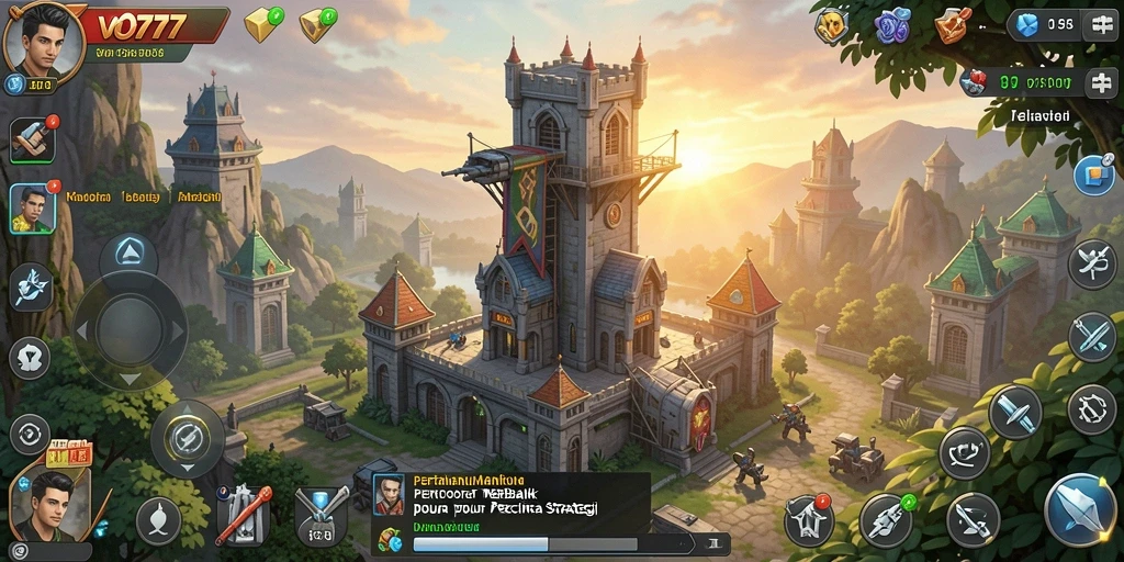 Gameplay menara pertahanan yang seru dan menegangkan.