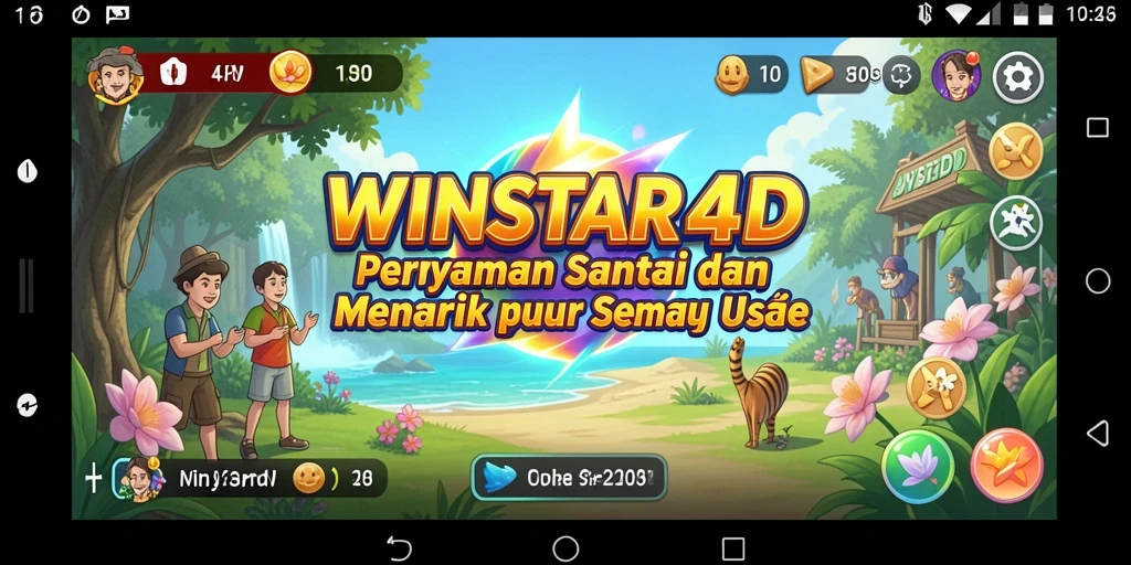 Tampilan aktivitas seru dalam game WINSTAR4D.